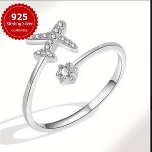 925 Airplane Adjustable Ring